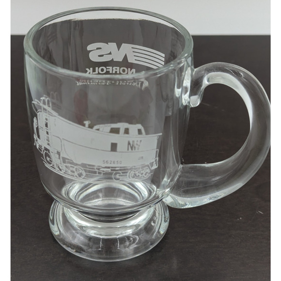 Vintage NS Norfolk Southern Detroit Terminal Glass Mug Railroadiana - Picture 1 of 7